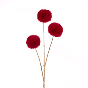 Fluffy Pom Pom Spray 73cm Red-0