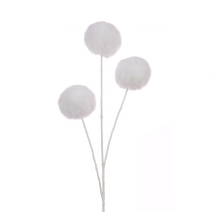 Fluffy Pom Pom Spray 73cm White-0