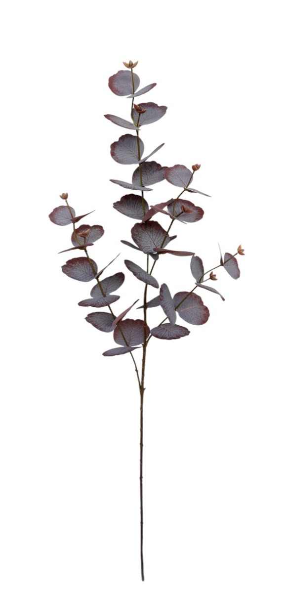 Artificial Spiral Eucalyptus Spray - Burgundy 87cm-0
