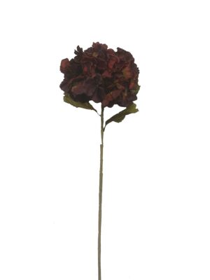 Dry Look Hydrangea - Burgundy (25cm diameter, 80cm long)