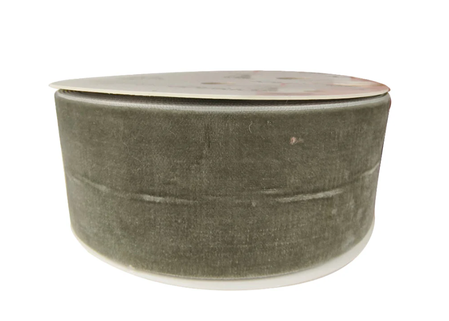 Velvet Ribbon 50mm x 10mtrs Sage Green-0