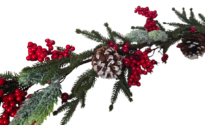 Winter Berry & Pinecone Garland 180cm-0