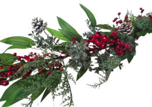 Hawthorn & Pinecone Garland 155cm-0