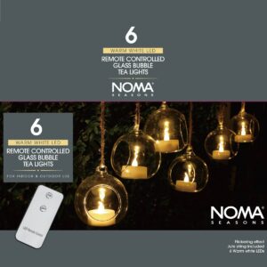 Set of 6 Battery T-Lights In Glass Bubble-0