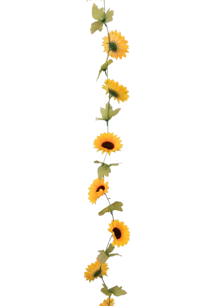 Sunflower Garland W/Leaves 230cm-0