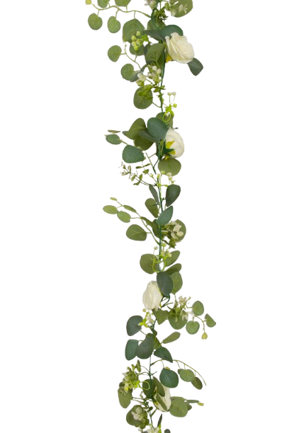 Eucalyptus/Rose Garland 180cm