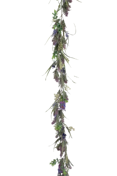 Lavender/Daisy/Foliage Garland 180cm-0