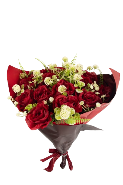 Red Rose Bouquet W/Cello-0
