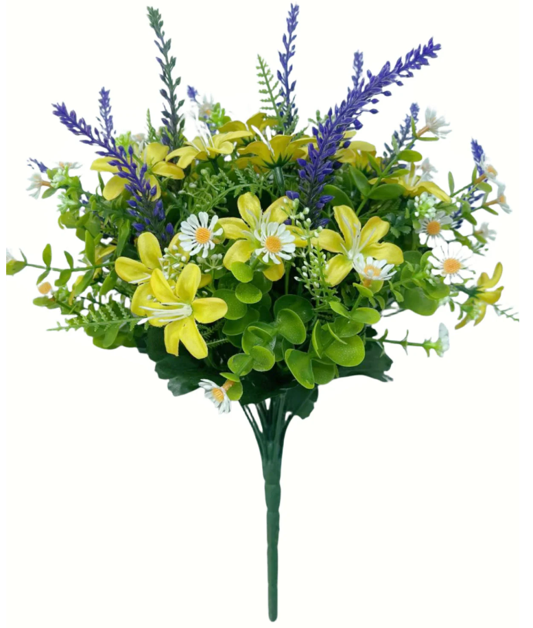 Daisy/Lavender Bush 36cm Purple/Yellow-0