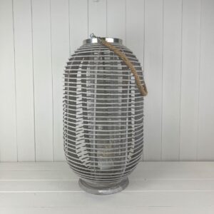 Greywashed Rattan Lantern 57cm-0